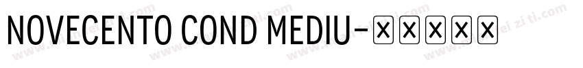 Novecento Cond Mediu字体转换